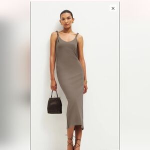 Reformation Sleeveless Dress With Twist Strap Detail